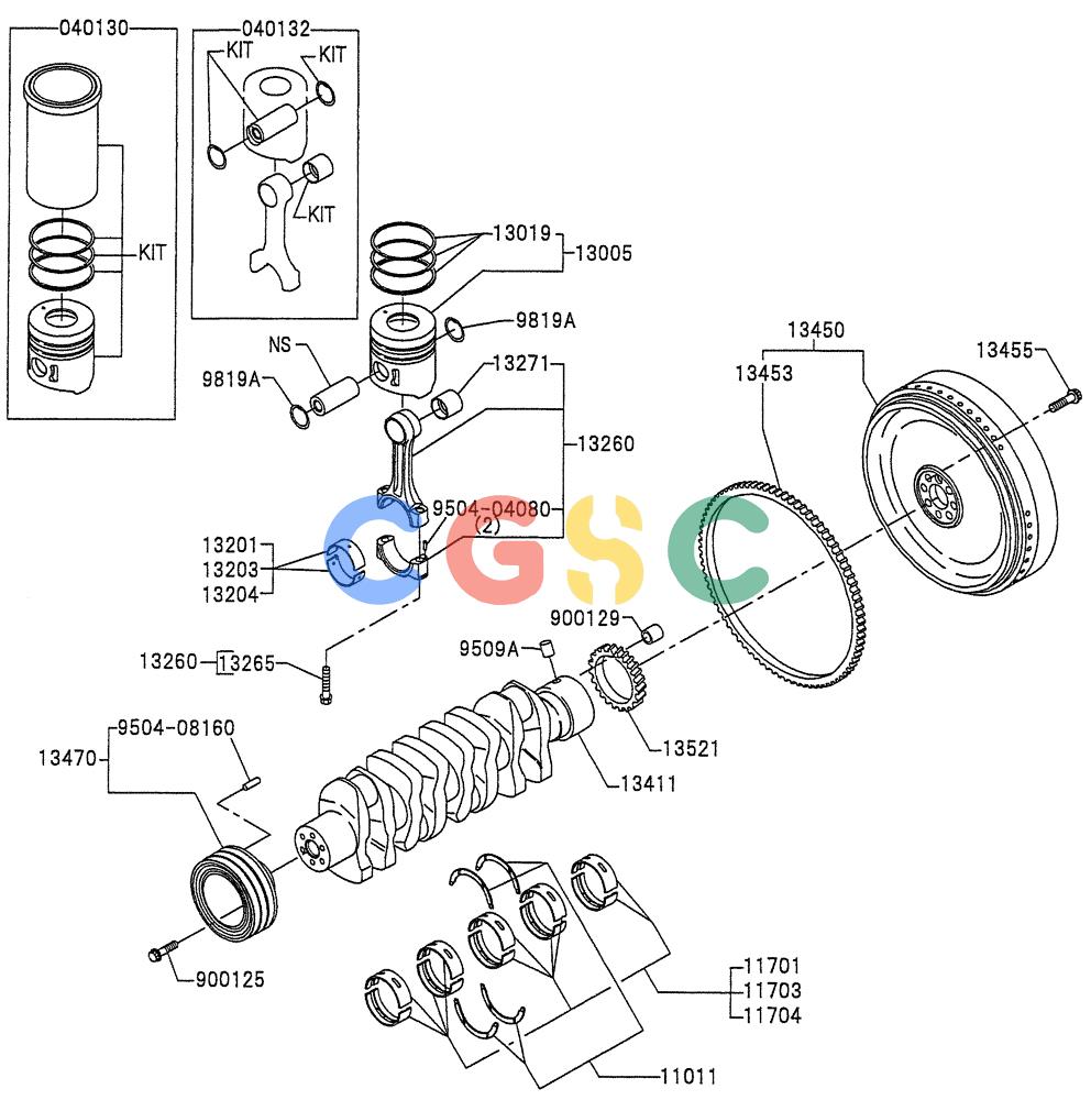 纽荷兰零件查询(E235BSRNLC) - CRAWLER EXCAVATOR ASN YU05-02001 (10-004) - MAIN MOVING PARTS New Holland Constructuion