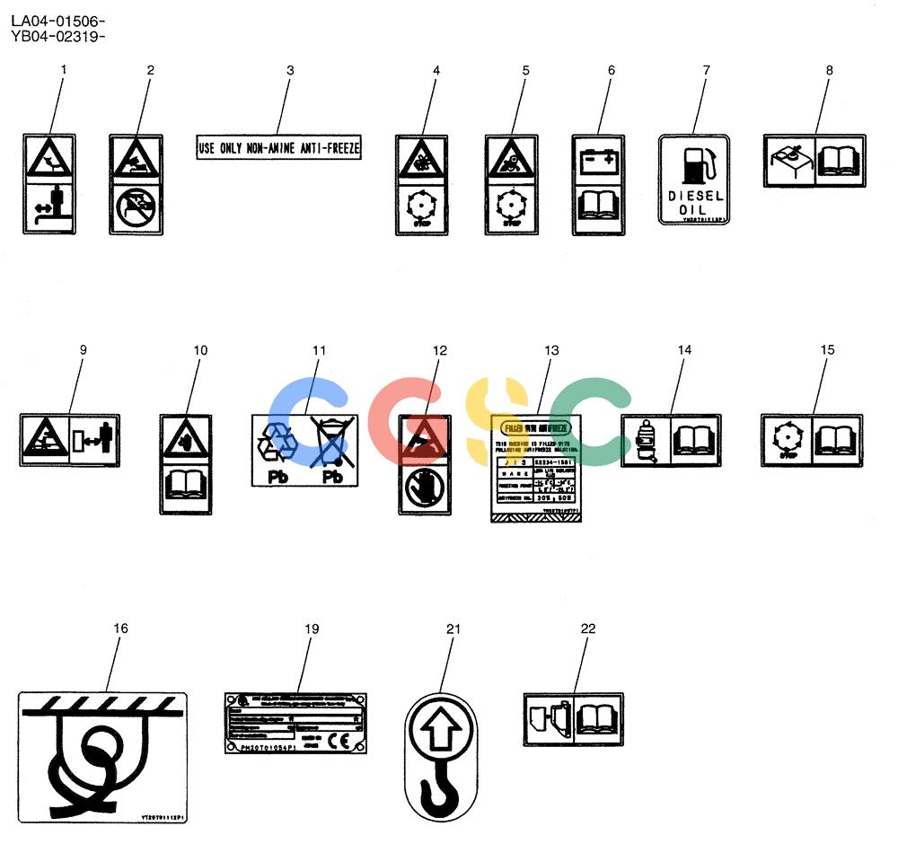 纽荷兰零件查询(E200SRLC) - CRAWLER EXCAVATOR BTW LA04-01506 - LA04-01625 (06-001[02]) - NAME PLATE INSTAL New Holland Constructuion