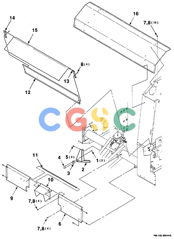 凯斯零件查询(RS561) - CASE IH ROUND BALER (1/99-12/00) (07-014) - SHIELD ASSEMBLIES (FRONT) (S.N. CFH0156400 AND LATER) Case Agriculture