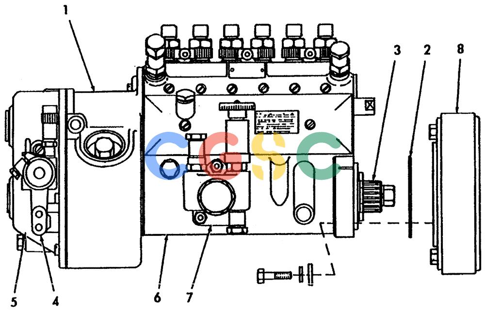 纽荷兰零件查询(65B) - MOTORGRADERS (A2.24[003]) - INJECTION PUMP & MOUNTING New Holland Constructuion