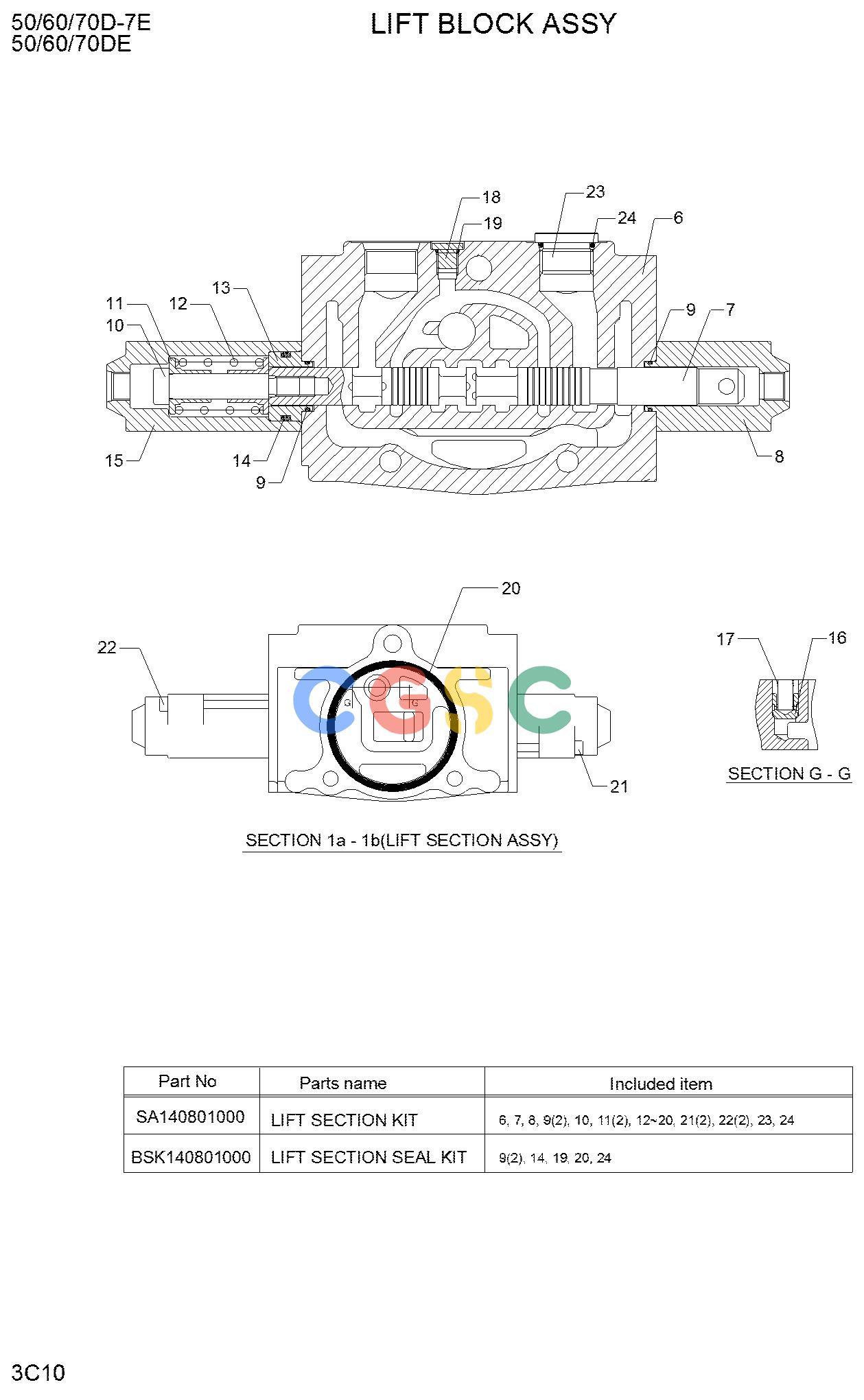 现代零件查询50/60/70D-7E ACE LIFT BLOCK ASSYEPC Hyundai 