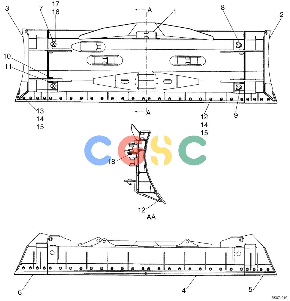 纽荷兰零件查询(D150B) - CRAWLER DOZER TIER 3 (HYDRO) (10/07-) (09-03C) - BLADE, DOZER - EDGES, CUTTING - LGP (SERIAL NO. NBDC15003 AND EARLIER) New Holland Constructuion