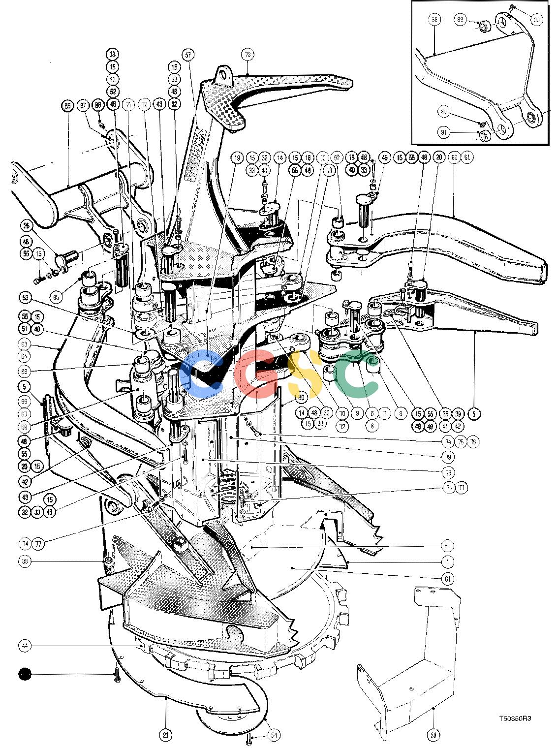 约翰迪尔零件查询HAX611 - ATTACHMENTS FELLING HEAD 20`` ( 960227 - ) 4534-034/13 [4534-034/13]EPC John Deere online
