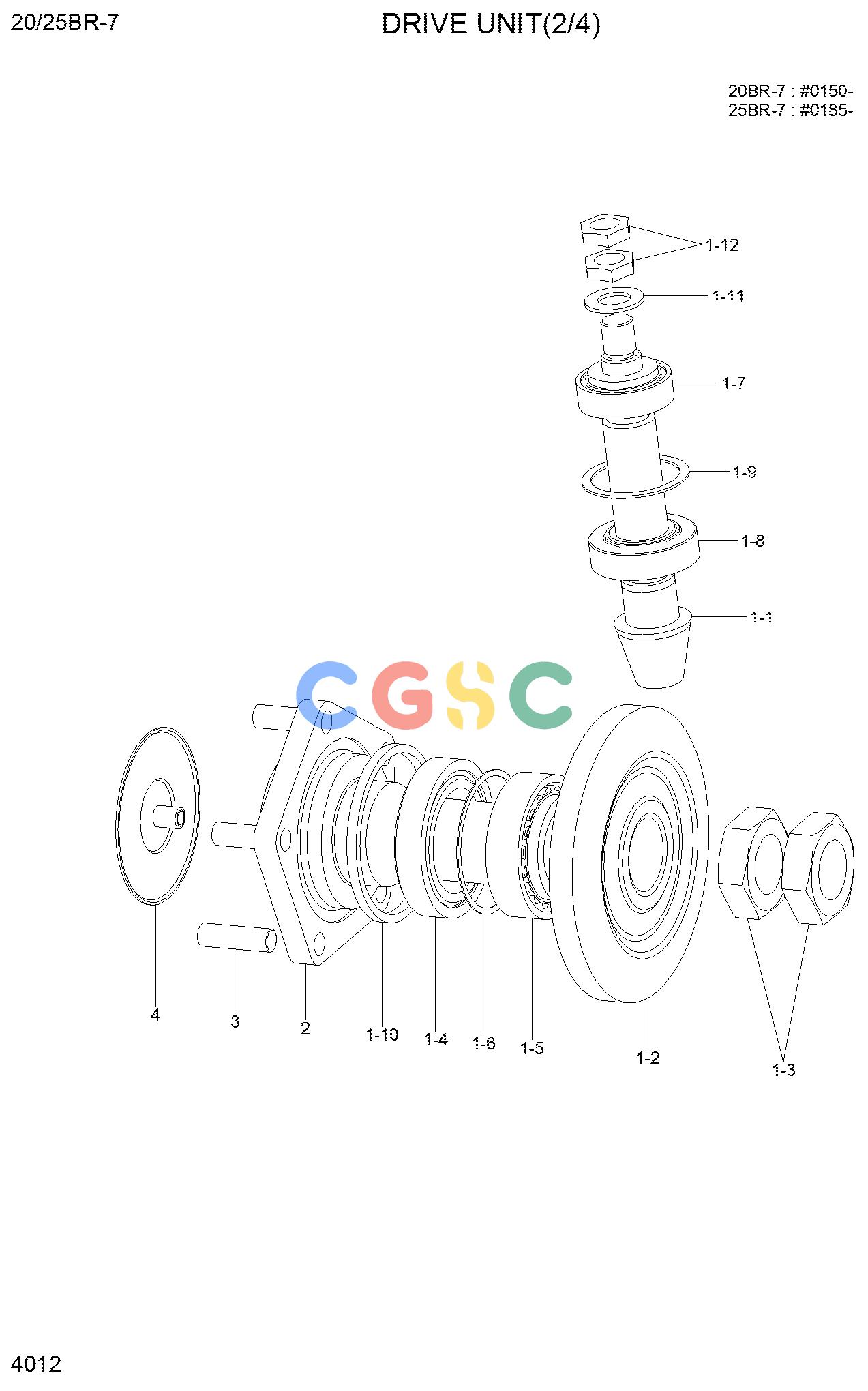 现代零件查询20/25BR-7 DRIVE UNIT(GK26LD, 2/4)EPC Hyundai 