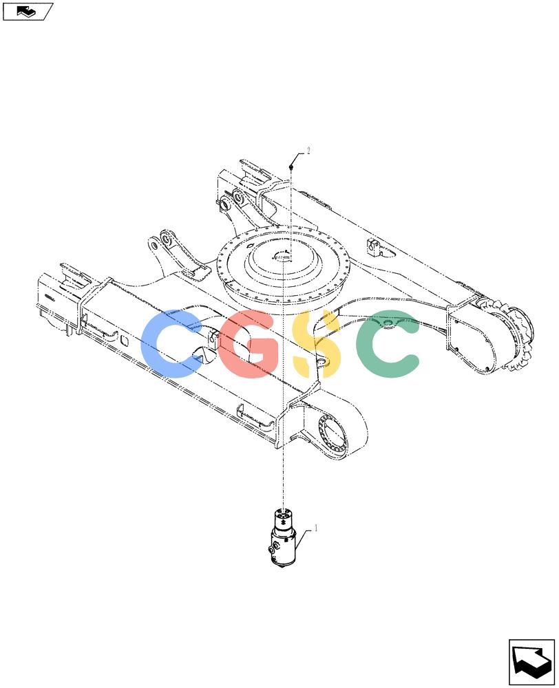 纽荷兰零件查询(E135BSRLC) - CRAWLER EXCAVATOR ASN YH06-08001 (02-005[01]) - SWIVEL JOINT INSTALLATION New Holland Constructuion