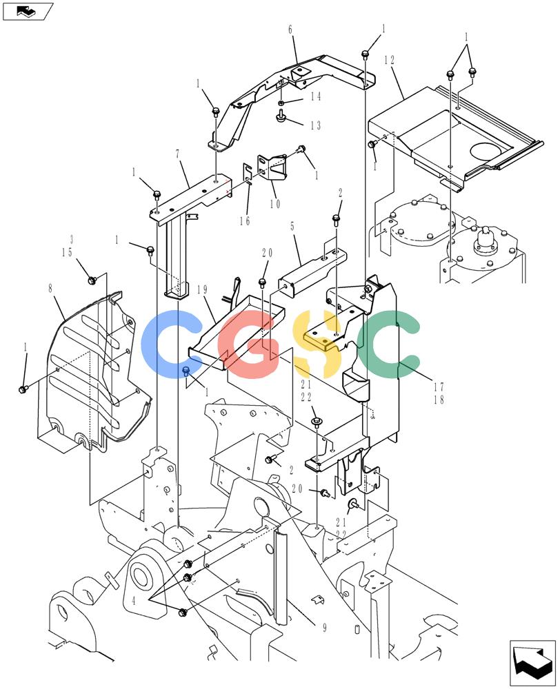 神钢零件查询(ED150-2) - BLADE RUNNER EXCAVATOR/DOZER ASN LH01-01001 (1/09-12/12) (01-069[07]) - GUARD INSTALLATION Kobelco