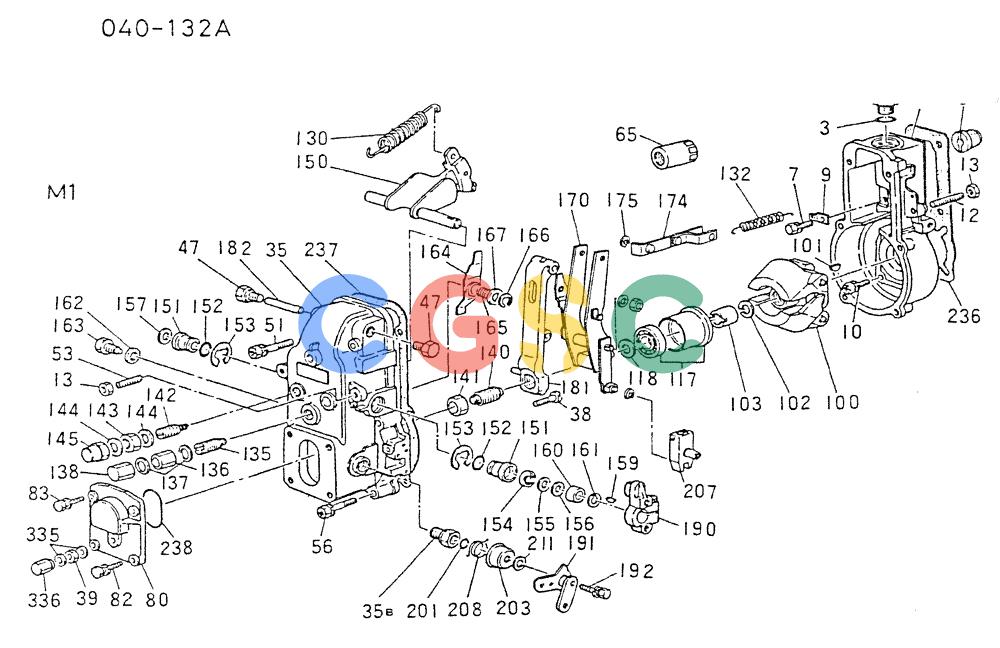 神钢零件查询(6D22CT) - MITSUBISHI DIESEL ENGINE - K909A, K910, K912 & K935 (1/76-12/06) (03-003) - GOVERNOR (INNER PARTS) Kobelco
