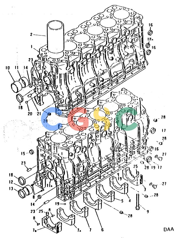 神钢零件查询(6D31-T) - MITSUBISHI DIESEL ENGINE - MD200BLC EXCAVATORS (1/06-12/06) (07-001) - CYLINDER BLOCK REPAIR KIT Kobelco