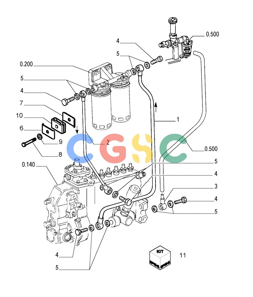 纽荷兰零件查询(FL175) - CRAWLER LOADER (N.A. VERSION) (6/92-) (0.203[01]) - PIPING - FUEL New Holland Constructuion