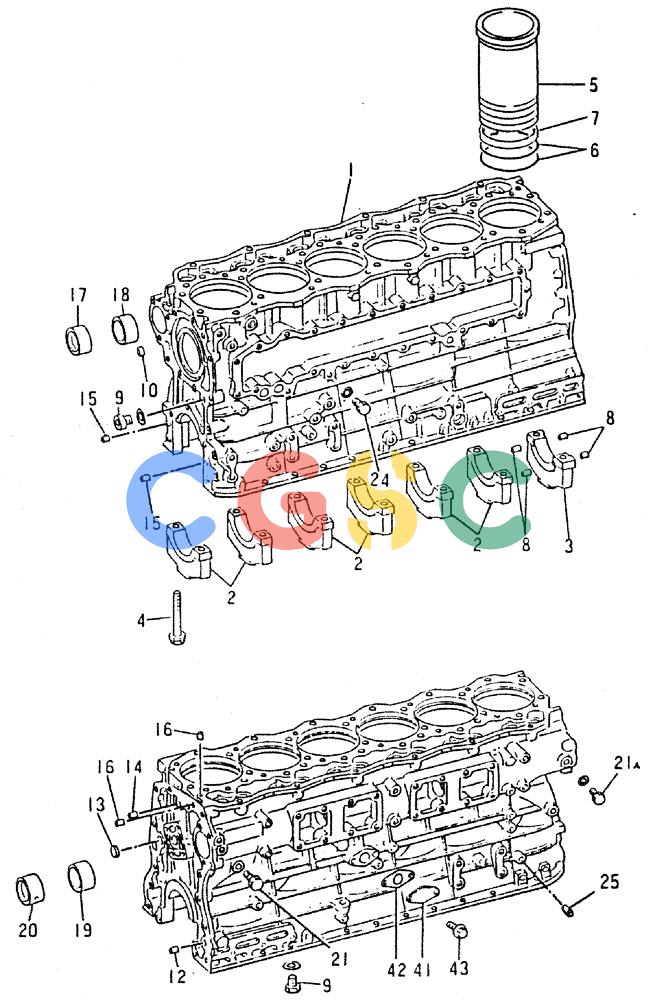 神钢零件查询(MD240C) - EXCAVATOR ASN LLU00601 (1/80-12/06) (17-063) - CYLINDER BLOCK REPAIR KIT Kobelco