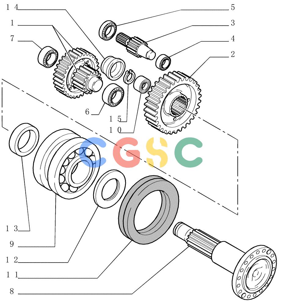 纽荷兰零件查询(DC180.B) - CRAWLER DOZER TIER 2 (3/03-) (1.277[02]) - FINAL DRIVE New Holland Constructuion