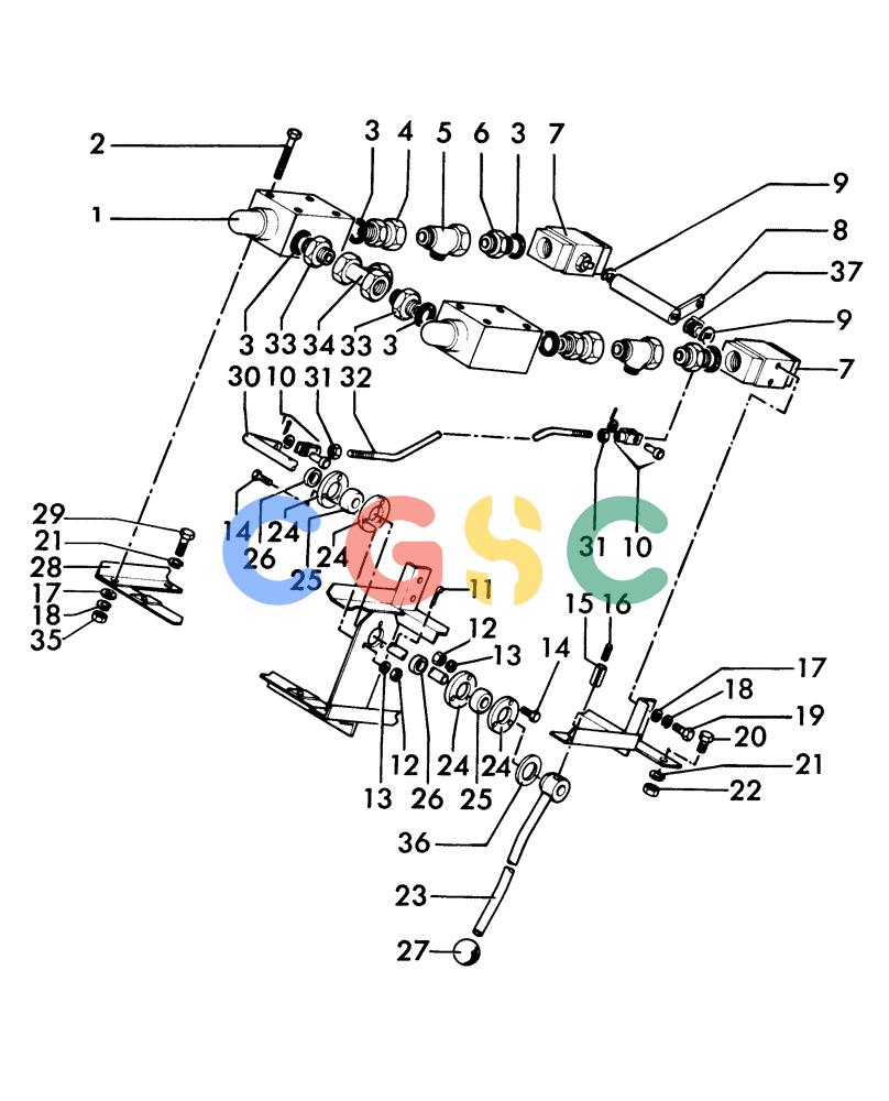 纽荷兰零件查询(H48) - RICHIER EXCAVATOR (1/74-12/84) (05K02) - BLOCKING GATE EQUIPMENT MOUNTING New Holland Constructuion