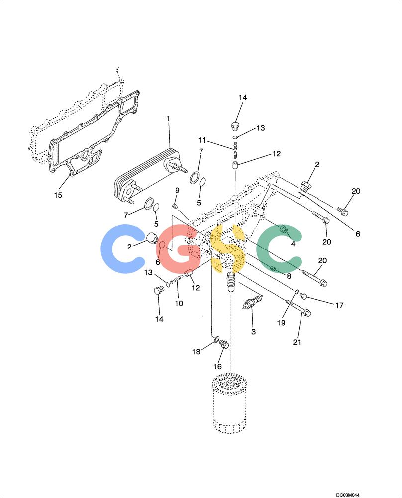 纽荷兰零件查询(EH215) - CRAWLER EXCAVATOR (9/03-) (02 -18[00]) - OIL COOLER New Holland Constructuion