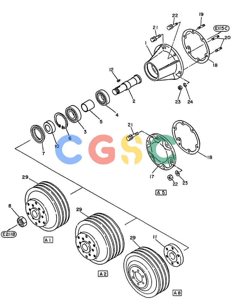 神钢零件查询(PE6T04) - NISSAN DIESEL ENGINE - LK900 & LK700A W/TURBO (1/03-12/06) (06-006[01]) - SUPPORT-FAN Kobelco