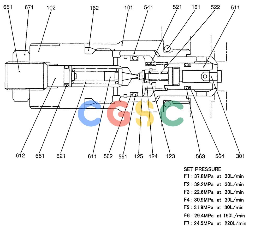 纽荷兰零件查询(E200SRLC) - CRAWLER EXCAVATOR BTW LA04-01506 - LA04-01625 (07-028) - VALVE ASSY, PORT RELIEF New Holland Constructuion