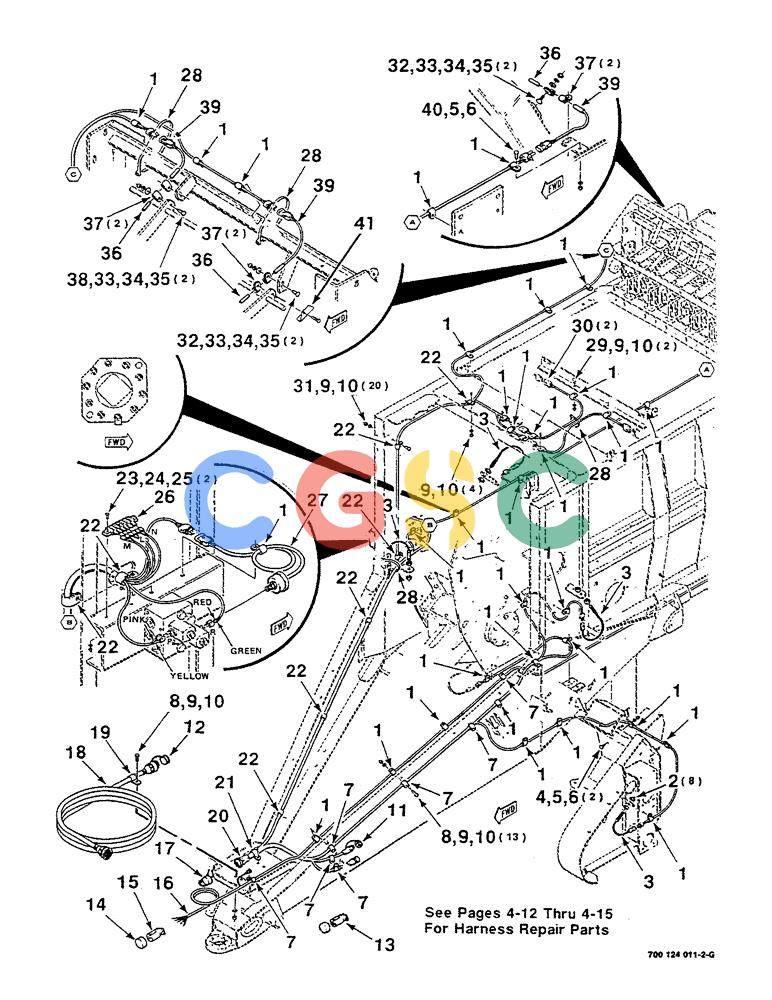凯斯零件查询(8590) - CASE IH LARGE (4 X 4) RECTANGULAR BALER (NORTH AMERICA) (1/98-12/00) (04-02) - ELECTRICAL WIRING AND SENSOR ASSEMBLY Case Agriculture