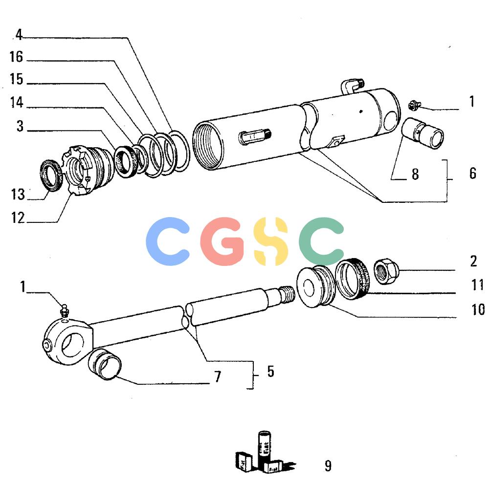 纽荷兰零件查询(FL5B) - CRAWLER LOADER (E3.32/3[001]) - STABILIZER CYLINDER New Holland Constructuion
