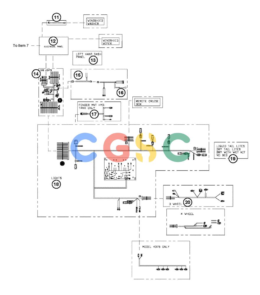 凯斯零件查询(FLX3330B) - FLOATER (12/99-9/02) (08-001[03]) - MAIN ELECTRICAL HARNESSES Case Agriculture