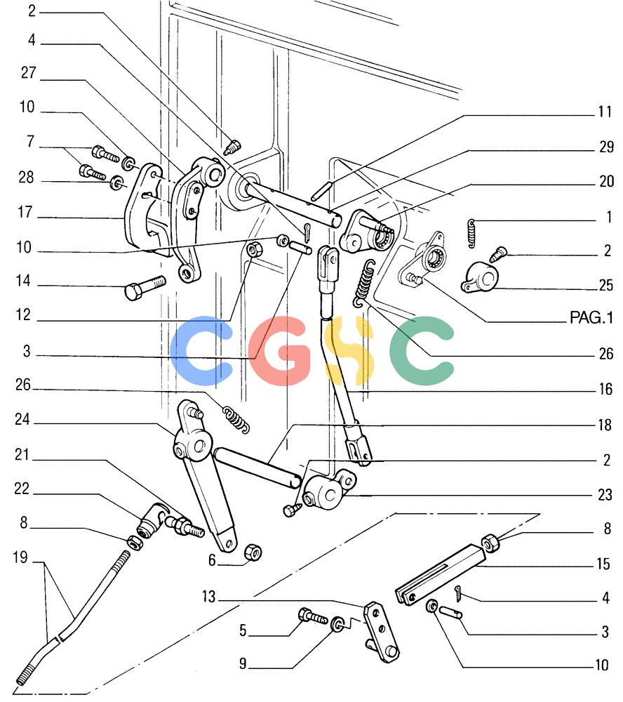 纽荷兰零件查询(FD255) - CRAWLER DOZER (N.A. VERSION) (7/95-) (0.520[02]) - THROTTLE CONTROL New Holland Constructuion