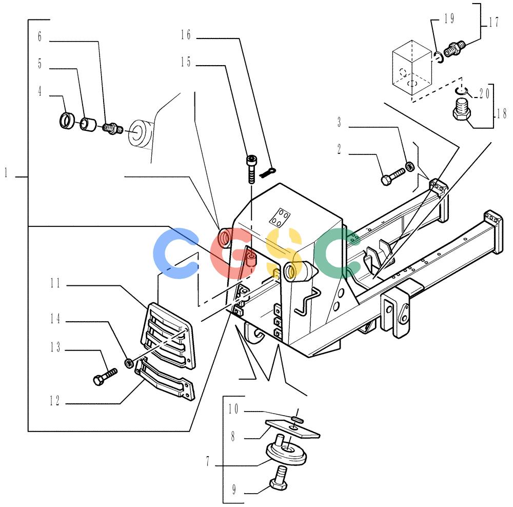 纽荷兰零件查询(DC150LT) - CRAWLER DOZER (6/00-) (3.461[01]) - MAIN FRAME New Holland Constructuion