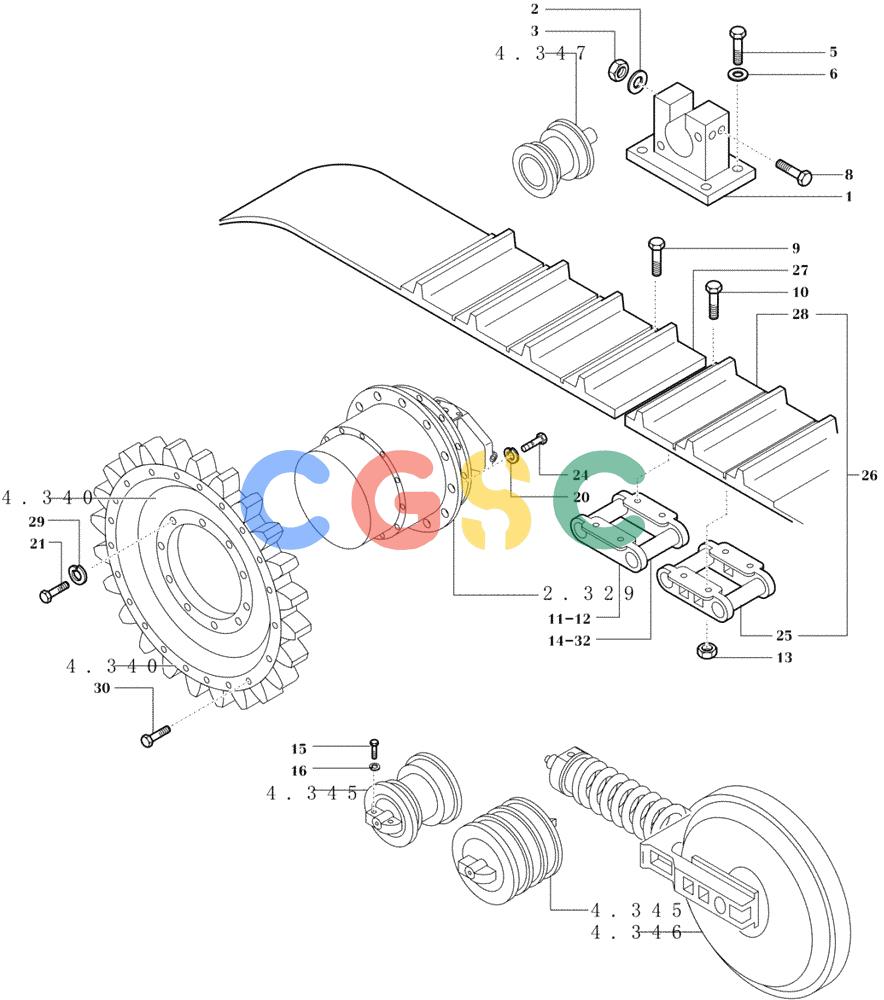 纽荷兰零件查询(DC80) - CRAWLER DOZER (N.A. VERSION) (4/99-) (9.240[01B]) - SALT CHAIN - SHOES (L=610 MM) LGP DC80 New Holland Constructuion