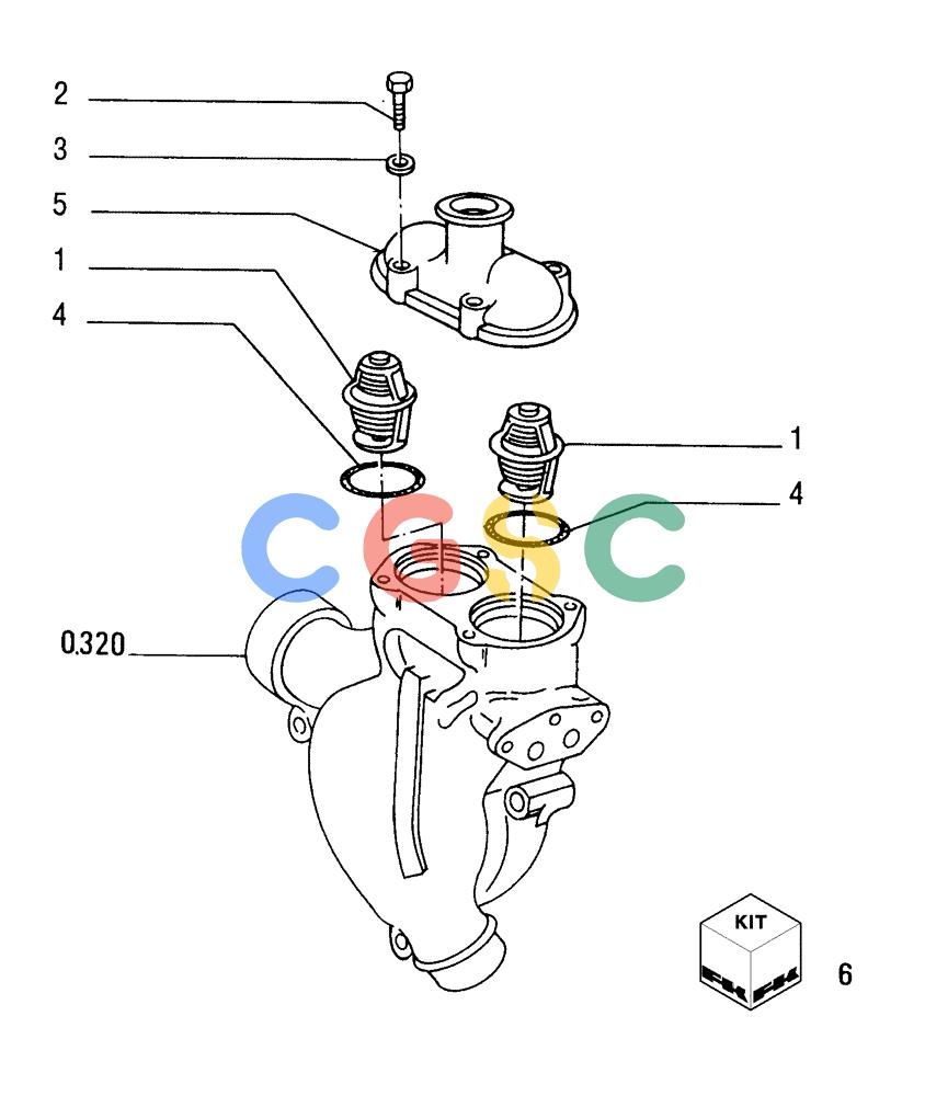 纽荷兰零件查询(FD255) - CRAWLER DOZER (N.A. VERSION) (7/95-) (0.326[01]) - THERMOSTAT - ENGINE COOLING SYSTEM New Holland Constructuion