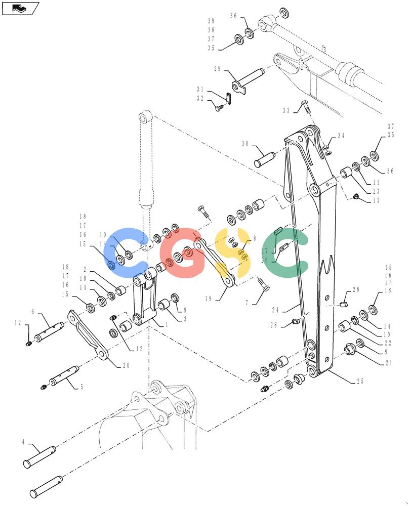 纽荷兰零件查询(EH130) - CRAWLER EXCAVATOR (3/04-) (09 -50[00]) - ARM ASSY 2.45M (8FT) New Holland Constructuion