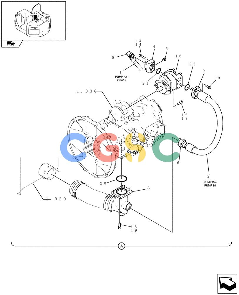 纽荷兰零件查询(E235BSR) - CRAWLER EXCAVATOR (5/07-) (1.054[10]) - PUMP/CONTROL VALVE PIPING - EXTRA New Holland Constructuion