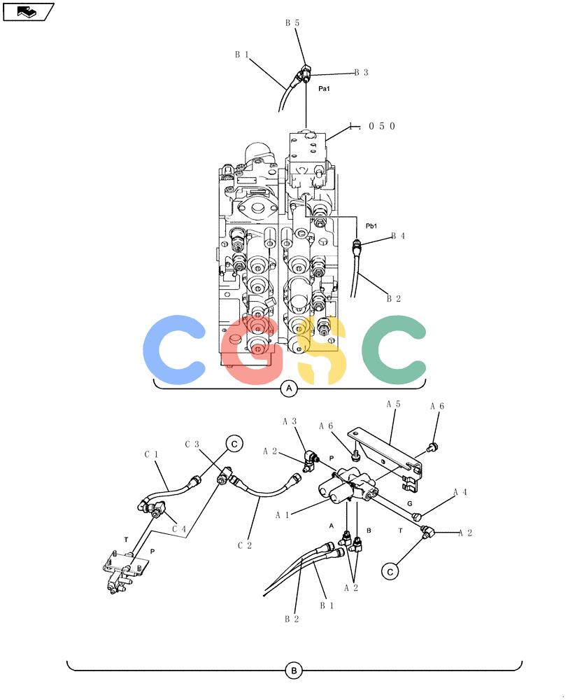 纽荷兰零件查询(E235BSR) - CRAWLER EXCAVATOR (5/07-) (1.082[12]) - PILOT PIPING - 2-PIECE BOOM New Holland Constructuion