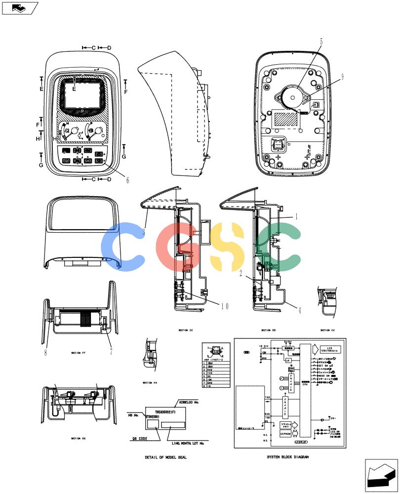 神钢零件查询(ED150-2) - BLADE RUNNER EXCAVATOR/DOZER ASN LH01-01001 (1/09-12/12) (01-074[03]) - PANEL ASSEMBLY, INSTRUMENT Kobelco
