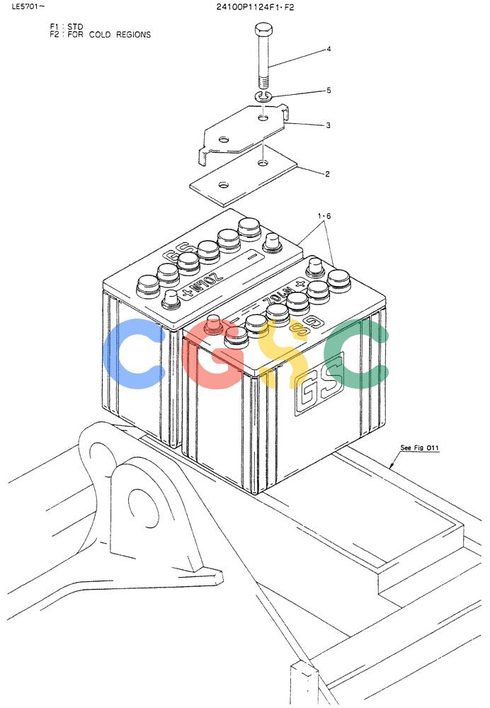 神钢零件查询(K903C) - EXCAVATOR ASN LE5701 (1/87-12/03) (04-021) - BATTERY ASSY Kobelco