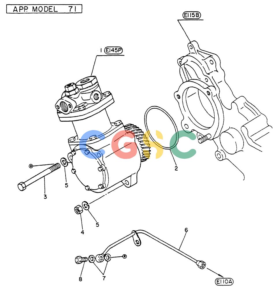 神钢零件查询(FD6T04) - NISSAN DIESEL ENGINE - LK500 (1/06-12/06) (03-007) - COMPRESSOR-AIR (FITTING PARTS) Kobelco