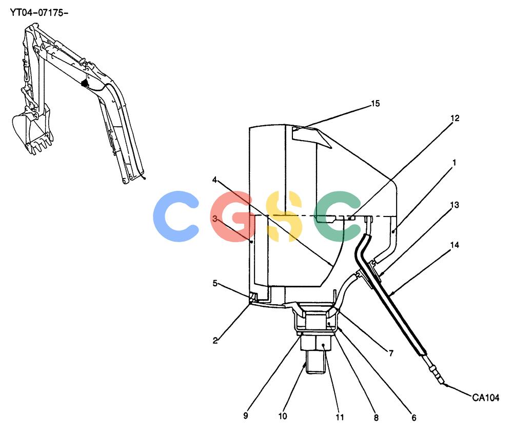 纽荷兰零件查询(E70SR) - MIDI CRAWLER EXCAVATOR ASN YT04-07175 (01-064) - LIGHT ASSY, P/N YN80S00012F1 New Holland Constructuion