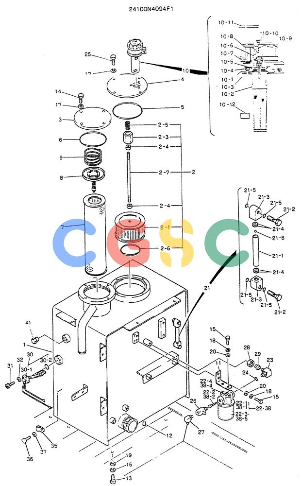 神钢零件查询(K905LC) - MARK II EXCAVATOR BTW YP1001 - YP1281. (4/89-12/03) (01-006) - TANK ASSY, HYDR Kobelco