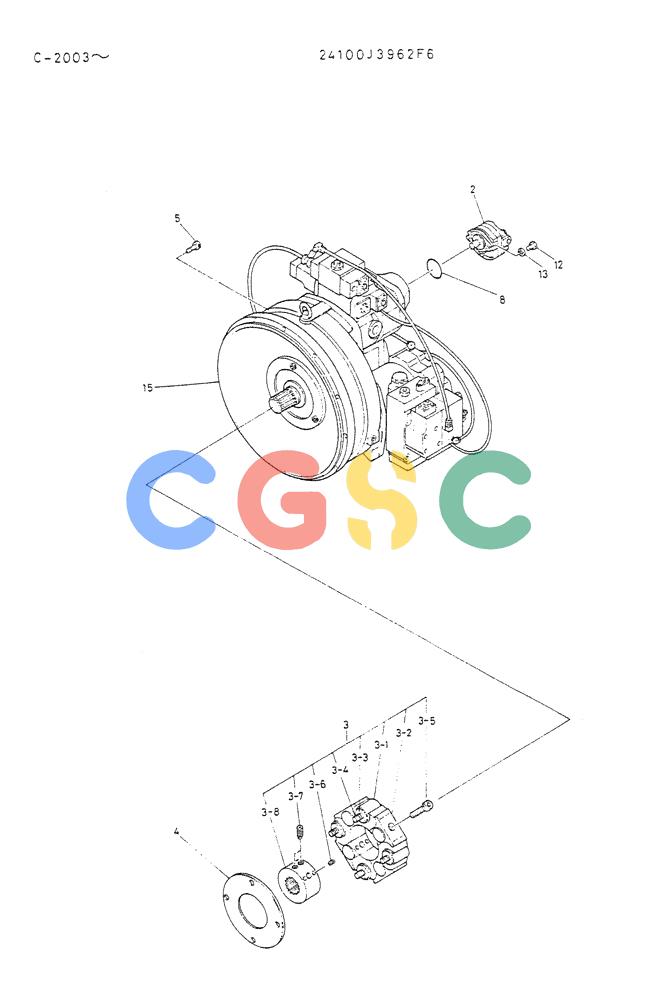 神钢零件查询(K912A) - EXCAVATOR BTW LC-2003 - LC-2016 (1/85-12/03) (06-003) - PUMP ASSY, CONNECT Kobelco