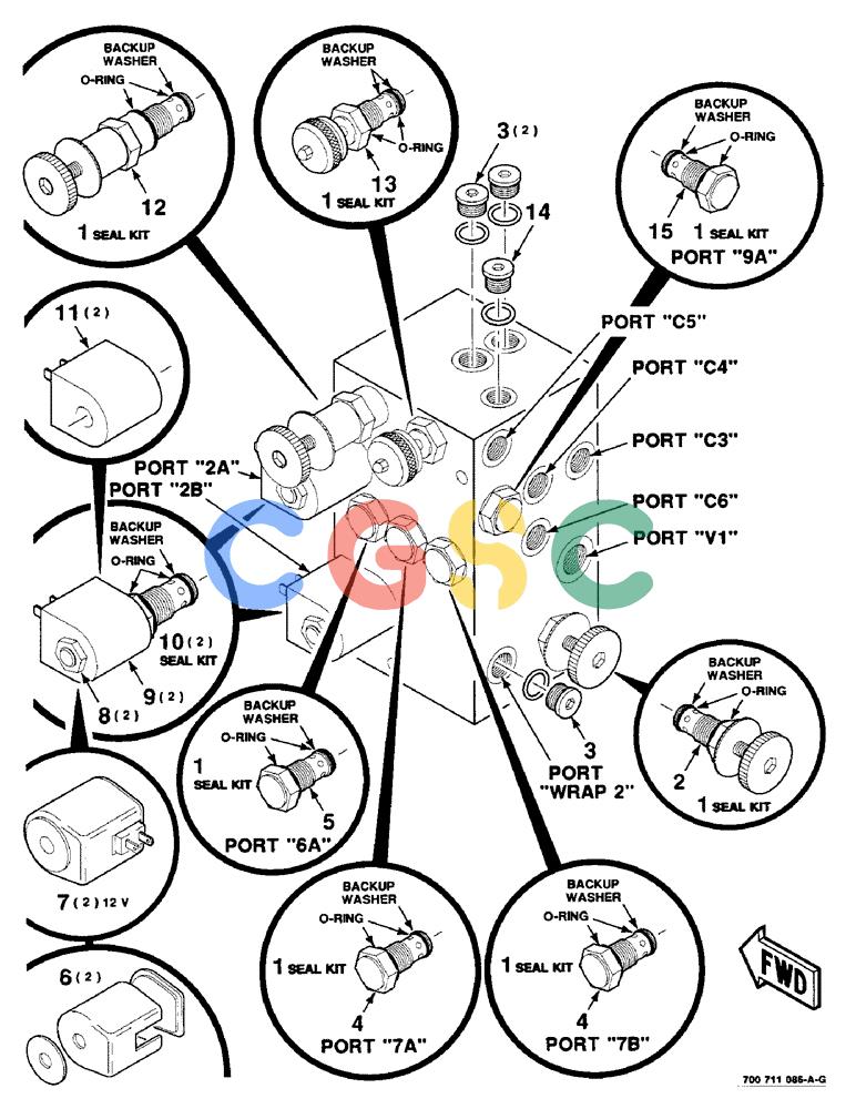 凯斯零件查询(8465T) - CASE IH ROUND BALER W/TRACTOR HYDRAULICS (1/91-12/97) (8-08) - HYDRAULIC CONTROL VALVE ASSEMBLY, 700711086 CONTROL VALVE ASSEMBLY COMPLETE, SUPERSEDED BY 700715719 Case Agriculture