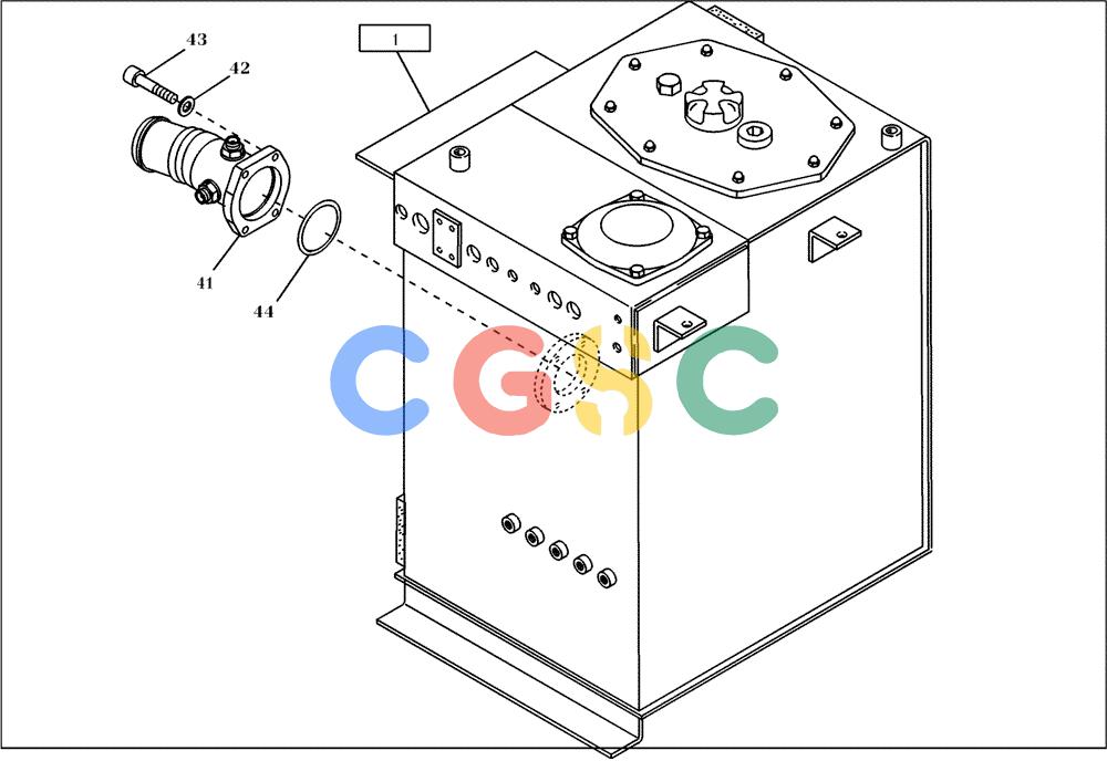 纽荷兰零件查询(EC160) - CRAWLER EXCAVATOR (4/99-) (10.101[002]) - HYD. OIL TANK MOUNTING PARTS (S/N 716112-UP) New Holland Constructuion