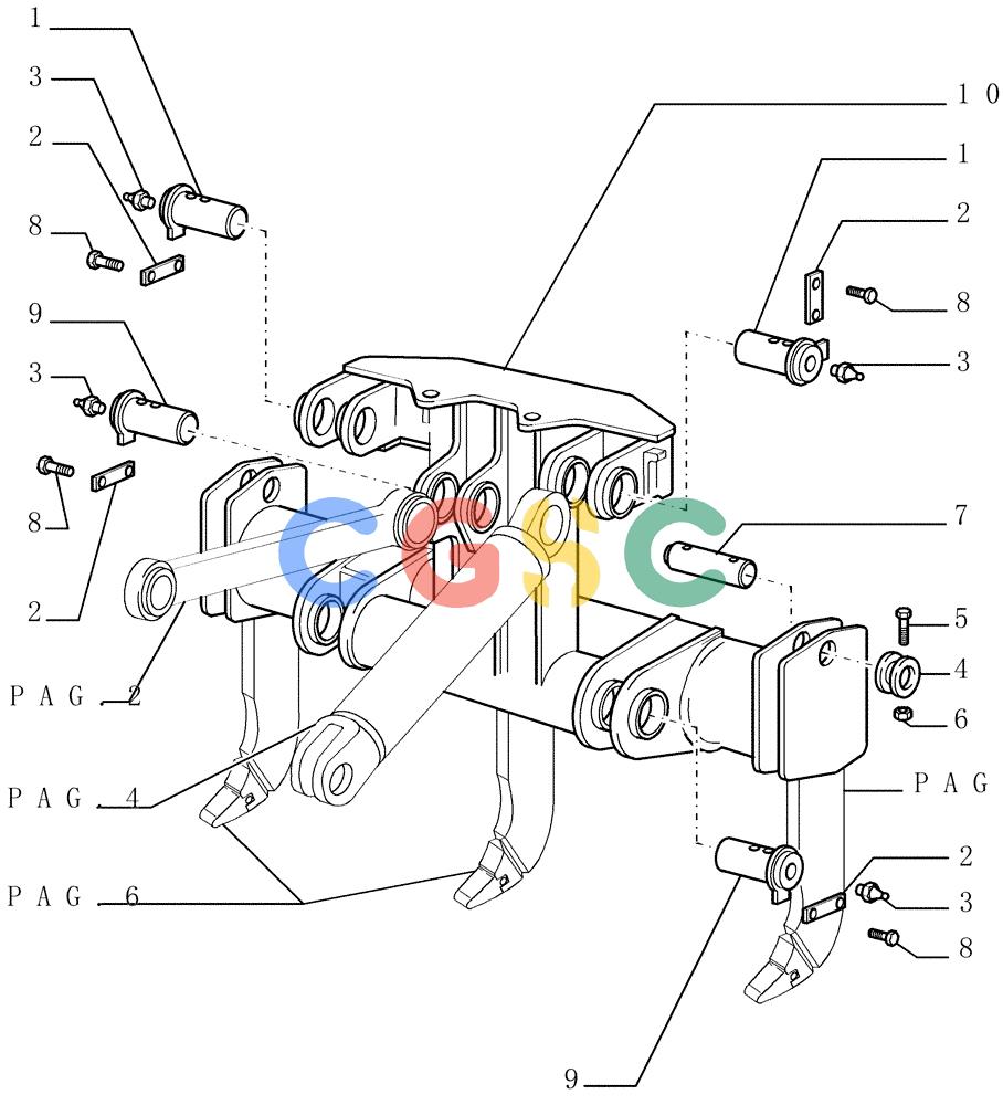 纽荷兰零件查询(DC180.B) - CRAWLER DOZER TIER 2 (3/03-) (9.522[03]) - RIPPER (PD) - TOOL BAR - OPTIONAL CODE 784115051 - VERSION (01-02) New Holland Constructuion