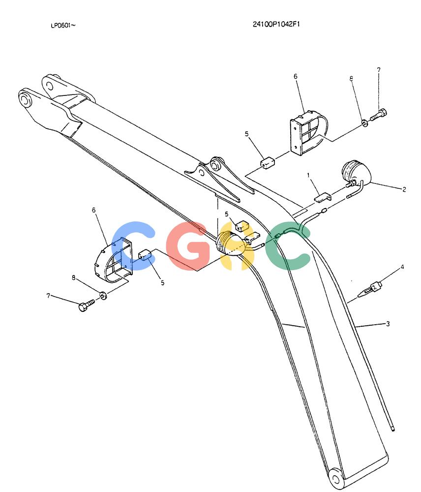 神钢零件查询(K905LC) - EXCAVATOR BTW YP0115 - YP0301 (1/85-12/03) (06-034) - BOOM, LIGHT Kobelco