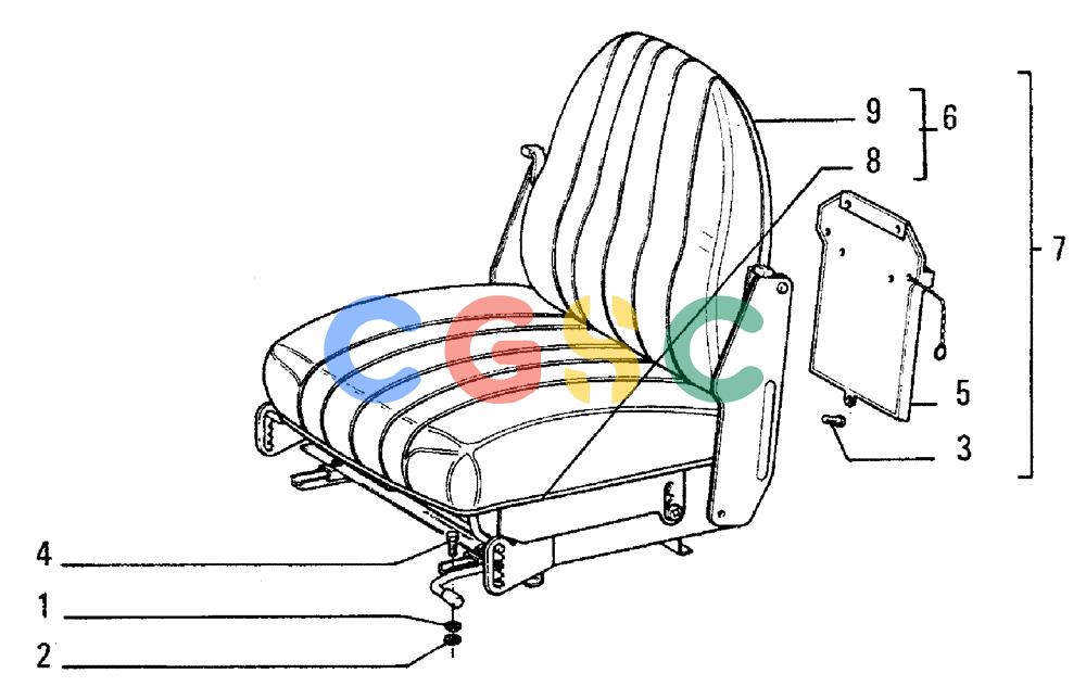 纽荷兰零件查询(FL5B) - CRAWLER LOADER (L6.01[001]) - DRIVER'S SEAT New Holland Constructuion