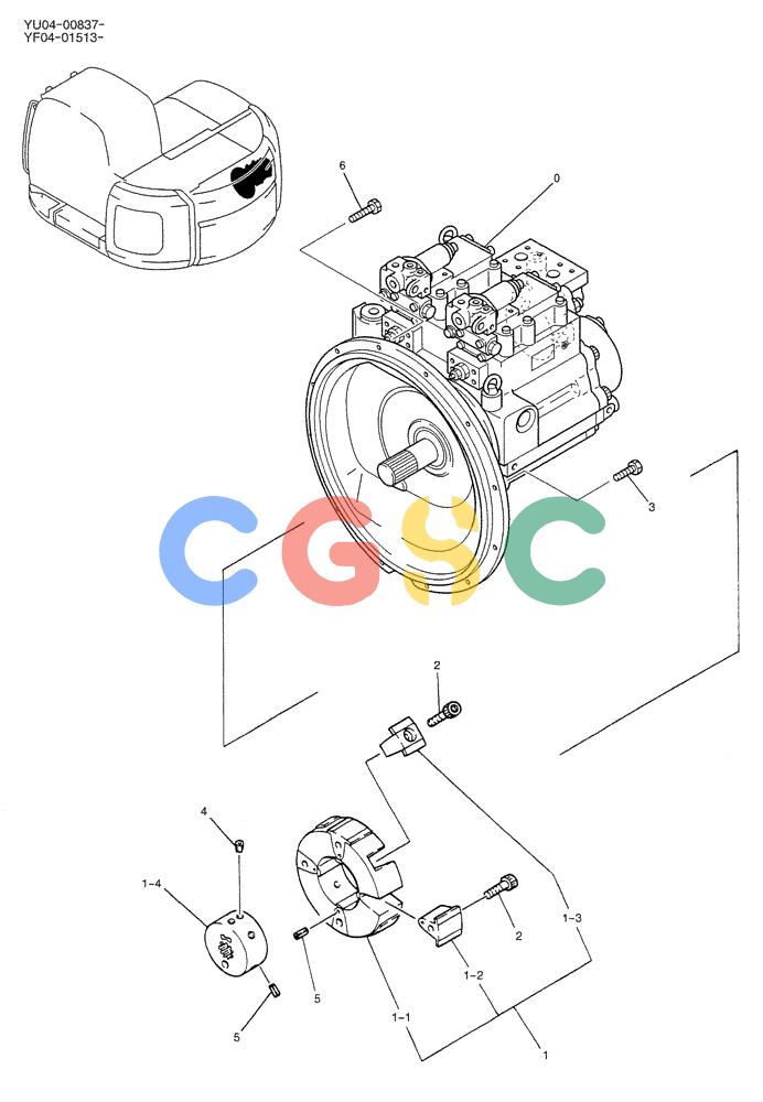 纽荷兰零件查询(E235SRLC) - CRAWLER EXCAVATOR BTW YU04-00837 - YU04-01417 (01-017) - POWER TAKE-OFF ASSY New Holland Constructuion