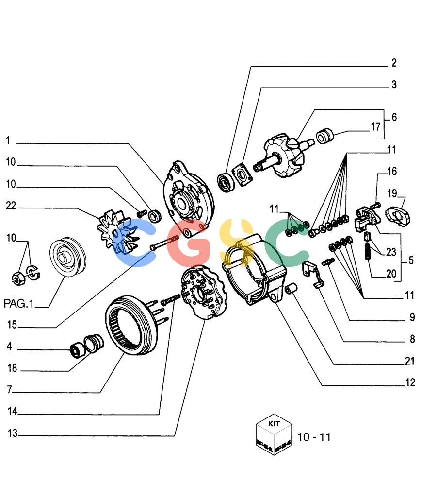 纽荷兰零件查询(FD255) - CRAWLER DOZER (N.A. VERSION) (7/95-) (0.400[02]) - ALTERNATOR (BOSCH) - COMPONENTS New Holland Constructuion