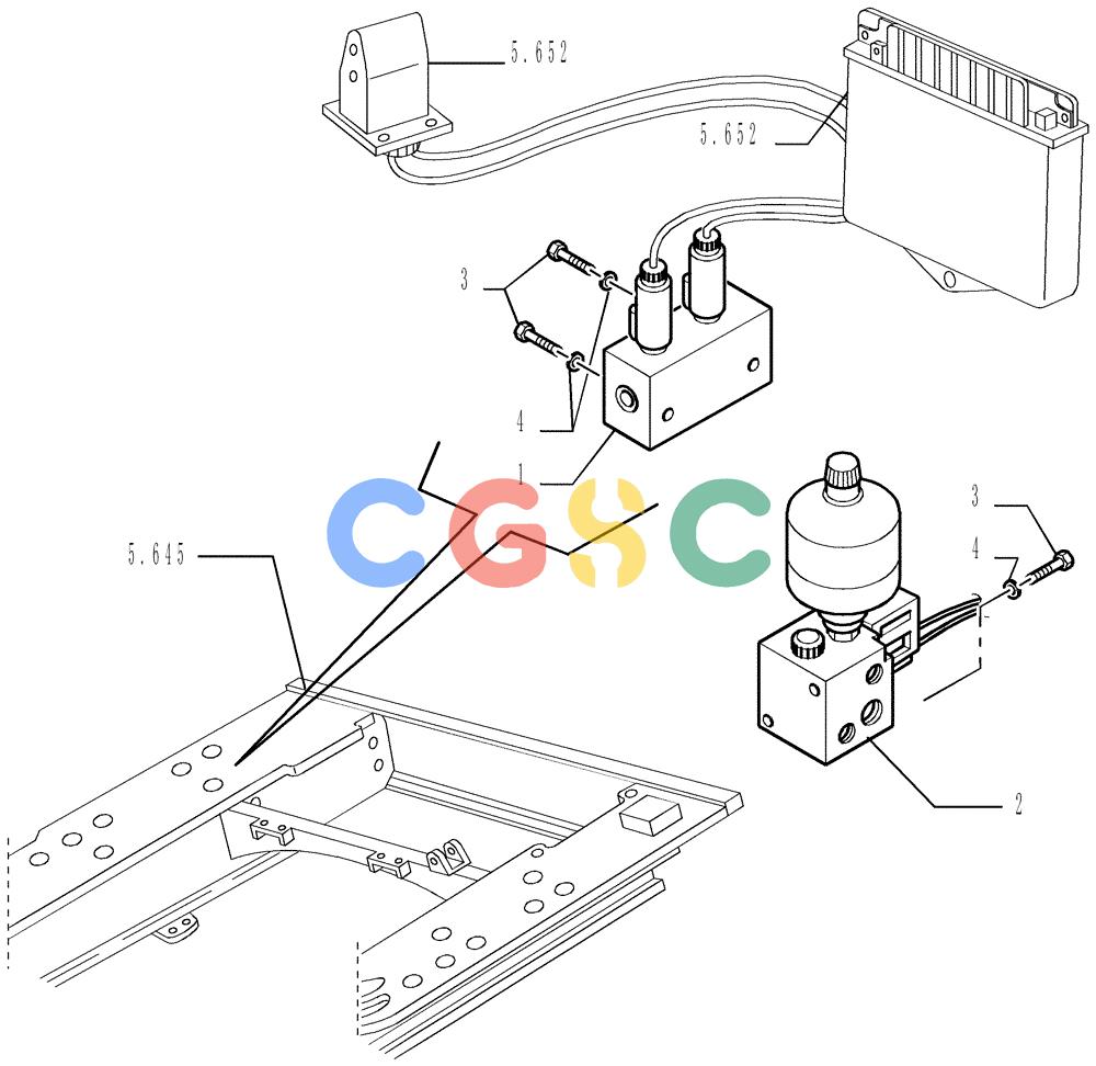 纽荷兰零件查询(DC150LT) - CRAWLER DOZER (6/00-) (2.304[03]) - BRAKE CONTROLS - STEERING CLUTCH New Holland Constructuion