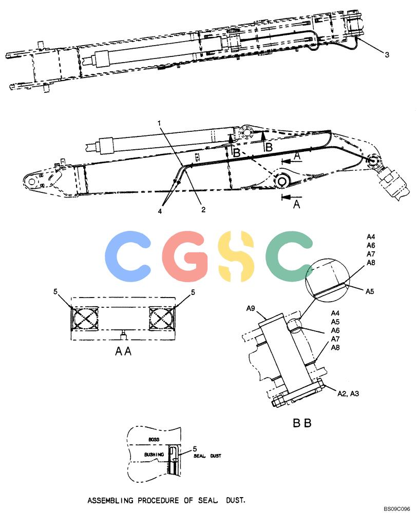 神钢零件查询(BOOM) - ATTACHMENT, (2-PIECE BOOM) SK135SR-1E, SK135SRLC-1E, SK135SRLC-1ES (11/01-12/10) (06-027[00]) - FRONT BOOM GROUP, (2-PIECE BOOM), (YY02B00072F1 & YV02B00006F2) Kobelco