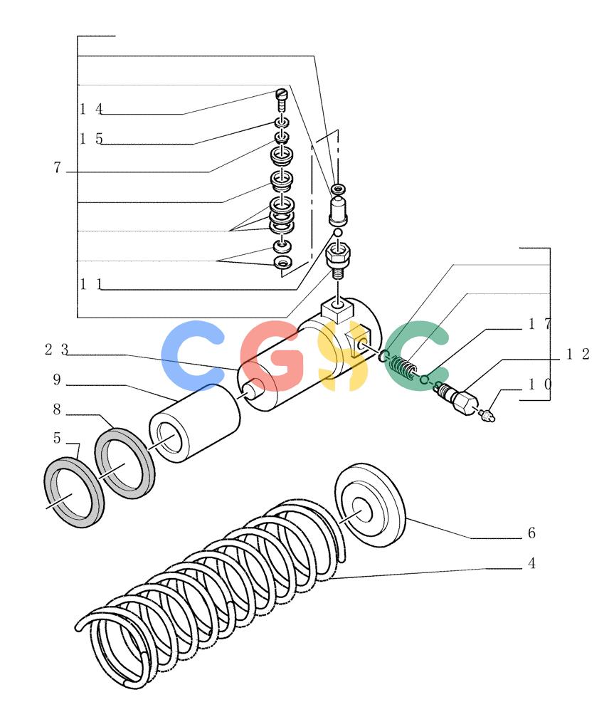 纽荷兰零件查询(DC150PS) - CRAWLER DOZER (2.346[03]) - TRACK IDLER - CYLINDER New Holland Constructuion