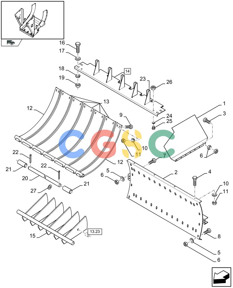 凯斯零件查询(LBX432R) - BIG RECTANGULAR BALER ''ROTOR CUTTER'' (3/03-12/08) (13.24[01]) - FEED CHAMBER Case Agriculture
