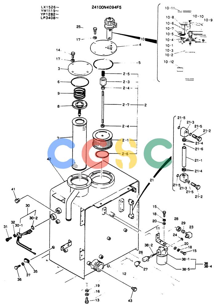 神钢零件查询(K904) - MARK II EXCAVATOR ASN YW1119 (1/88-12/03) (01-006) - TANK ASSY, HYDR Kobelco