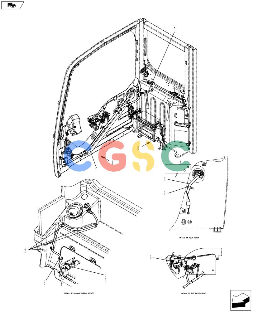 纽荷兰零件查询(E70BSR) - COMPACT CRAWLER EXCAVATOR ASN YT06-18001 (01-087[01]) - HARNESS ASSEMBLY, CAB New Holland Constructuion