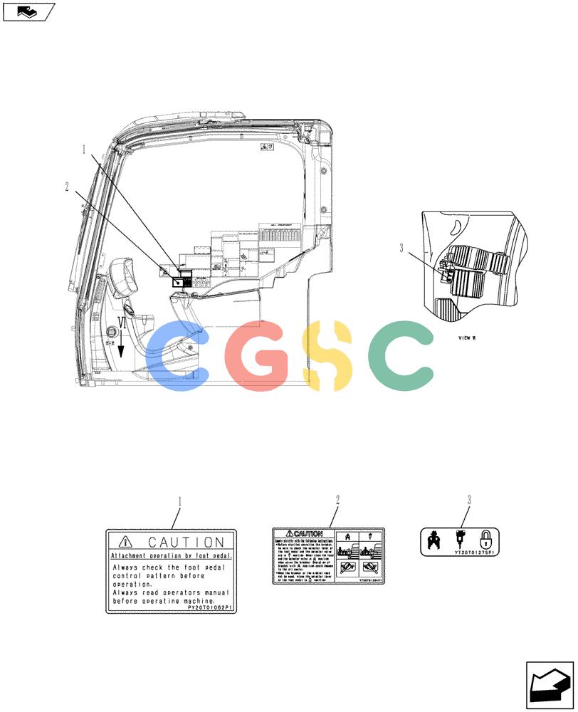 纽荷兰零件查询(E70BSR) - COMPACT CRAWLER EXCAVATOR ASN YT06-18001 (06-004[00]) - NAME PLATE INSTALLATION New Holland Constructuion