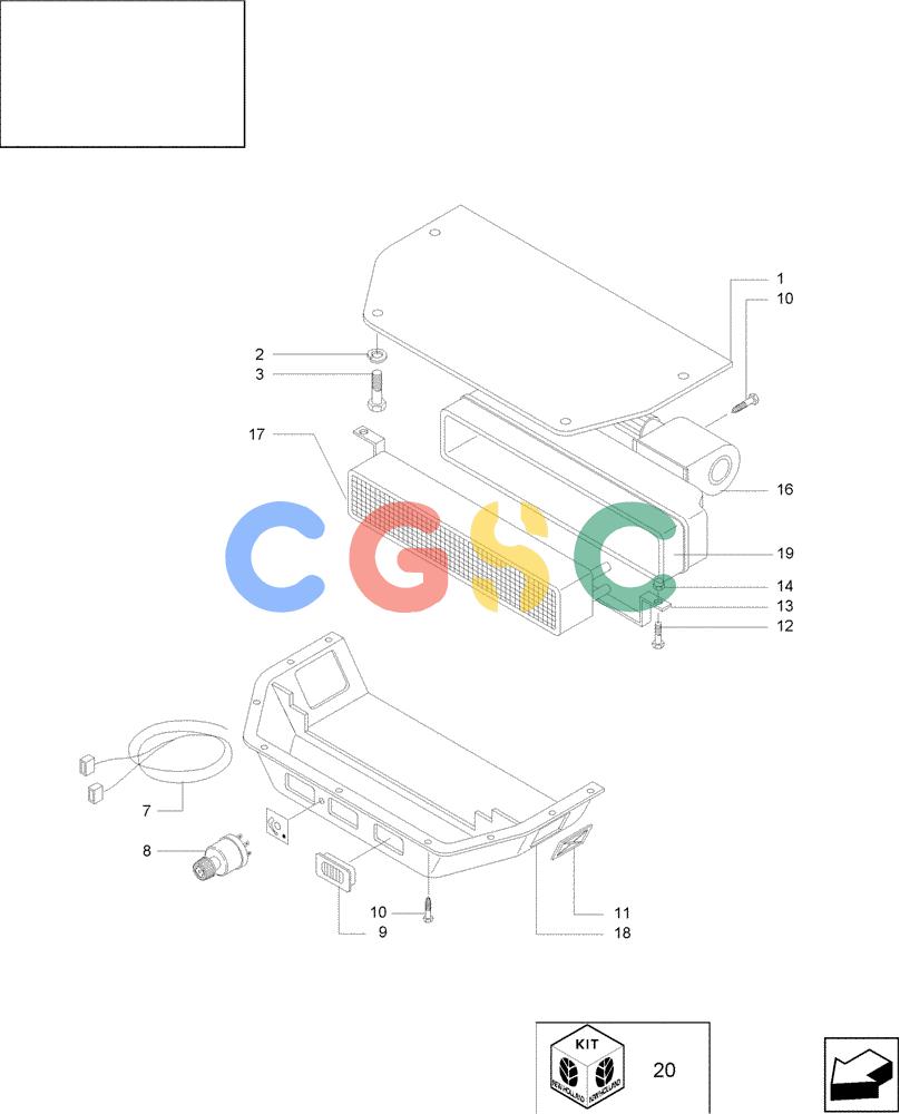 纽荷兰零件查询(DC100) - CRAWLER DOZER (N.A. VERSION) (4/00-) (9.650[01]) - CAB HEATER DC70 - DC80 - DC100 New Holland Constructuion